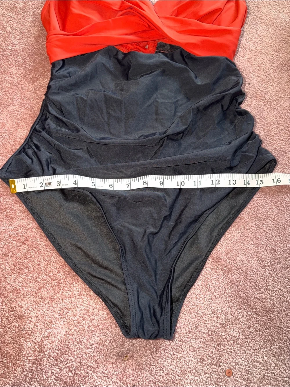Red & Black One-Piece Swimsuit - Classic Colorblock